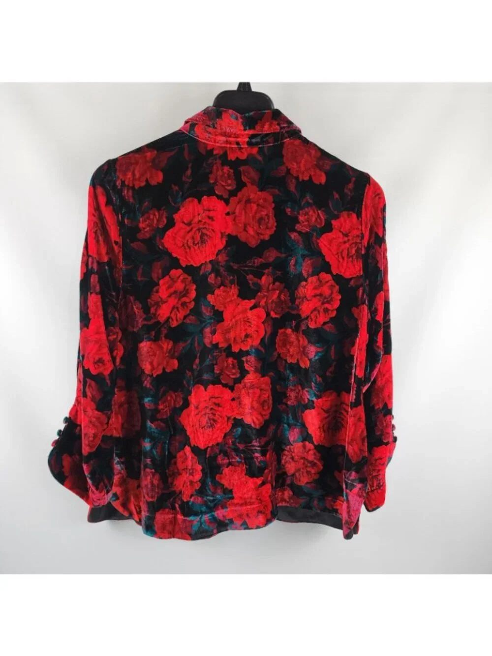 Soft Surroundings Shirt Womens PXL Icon Silk Velvet Poets Art Floral NWT 3EM11 - Picture 2 of 9